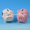 Cheap cute pig shaped ceramic cash box with slot in attractive design